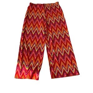 FIG AND FLOWER Geometric Wide Leg Pull On Pant Woman’s Large